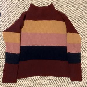 Soft thick colorful striped sweater